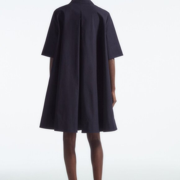 COS A-LINE MINI SHIRT DRESS - Black - Eur 34 - Picture 2 of 16